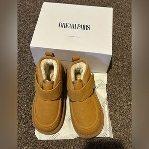 DREAM PAIRS Boots Kids Winter Warm Faux Fur